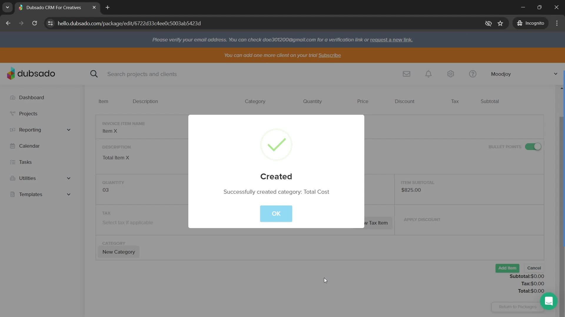 Adding a package screenshot