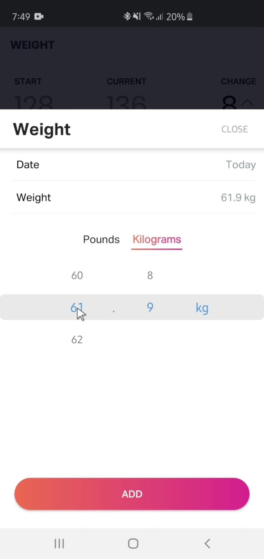 Logging your weight on FitOn video thumbnail