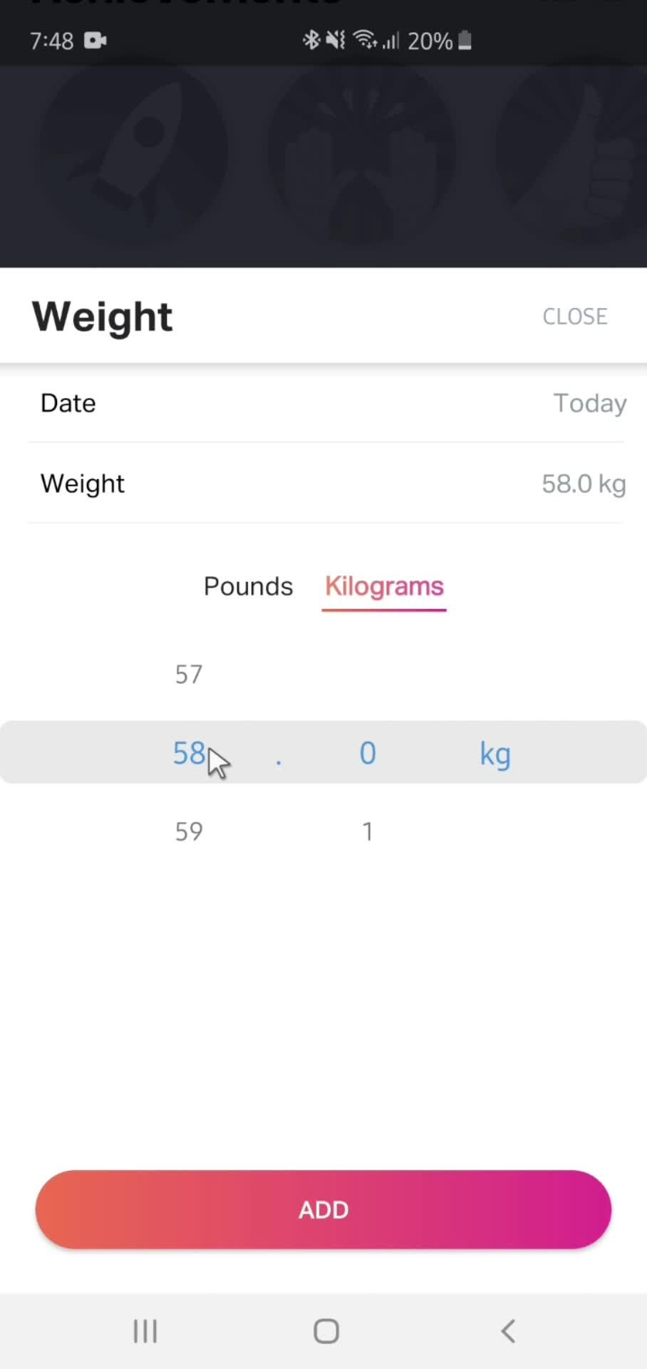 Logging your weight on FitOn video thumbnail