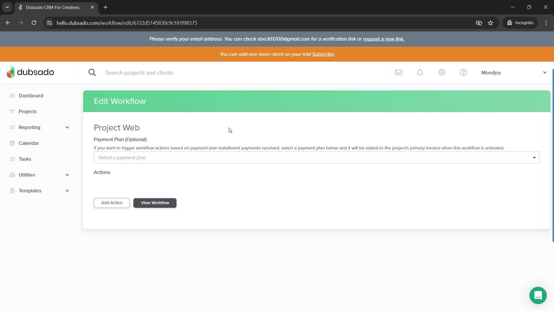 Creating a workflow screenshot