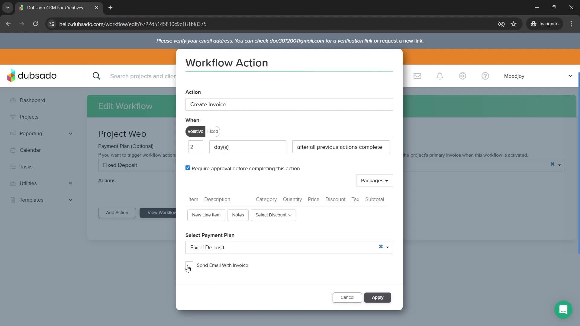 Creating a workflow screenshot
