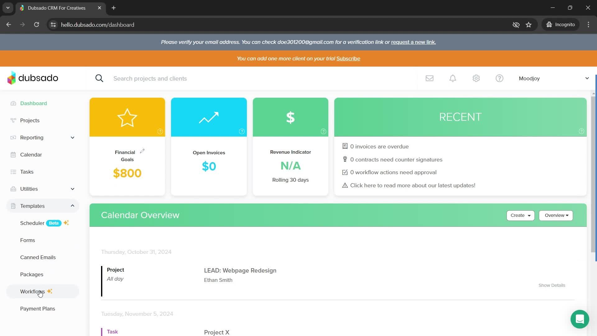 Creating a workflow screenshot