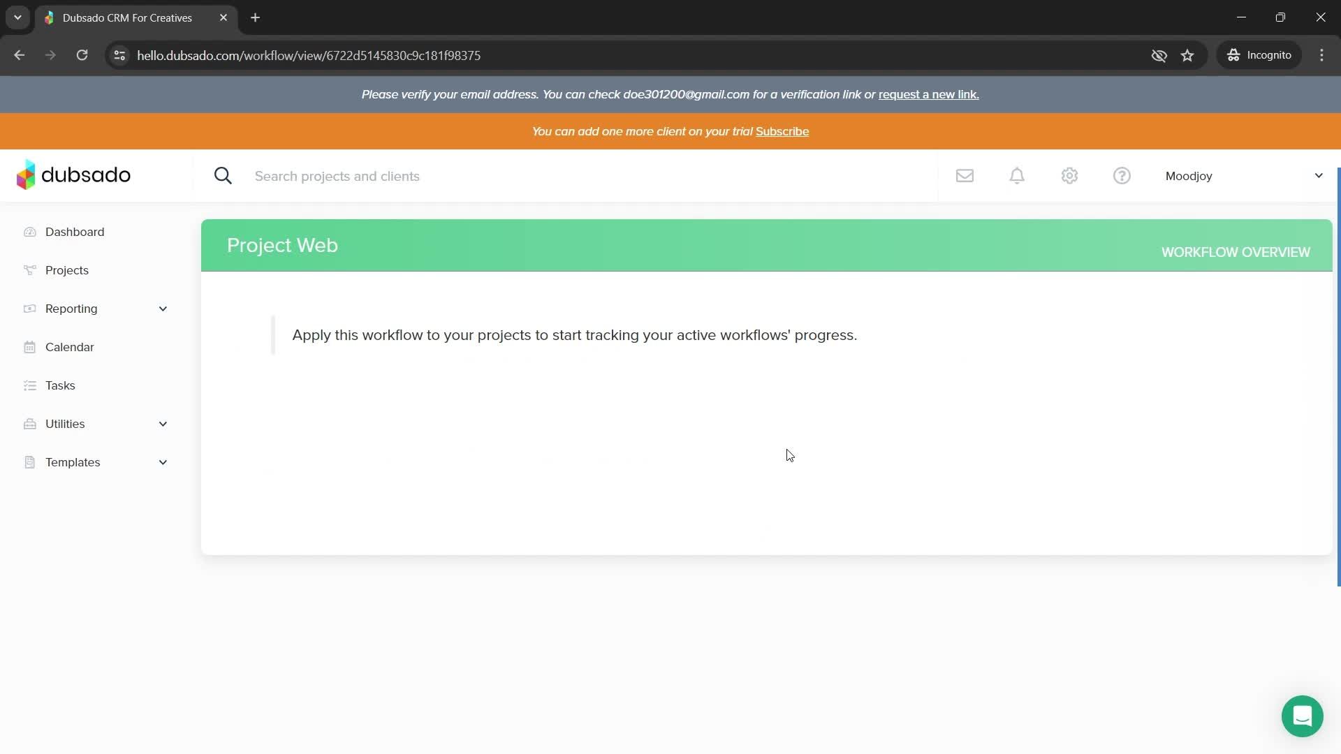 Creating a workflow screenshot