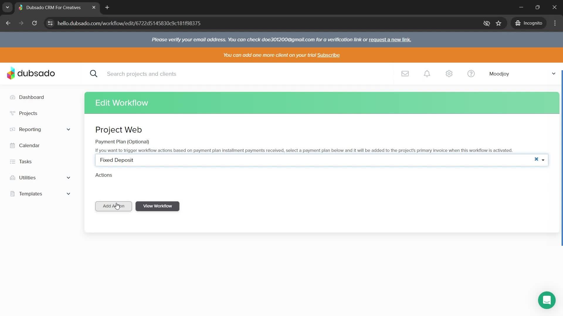 Creating a workflow screenshot