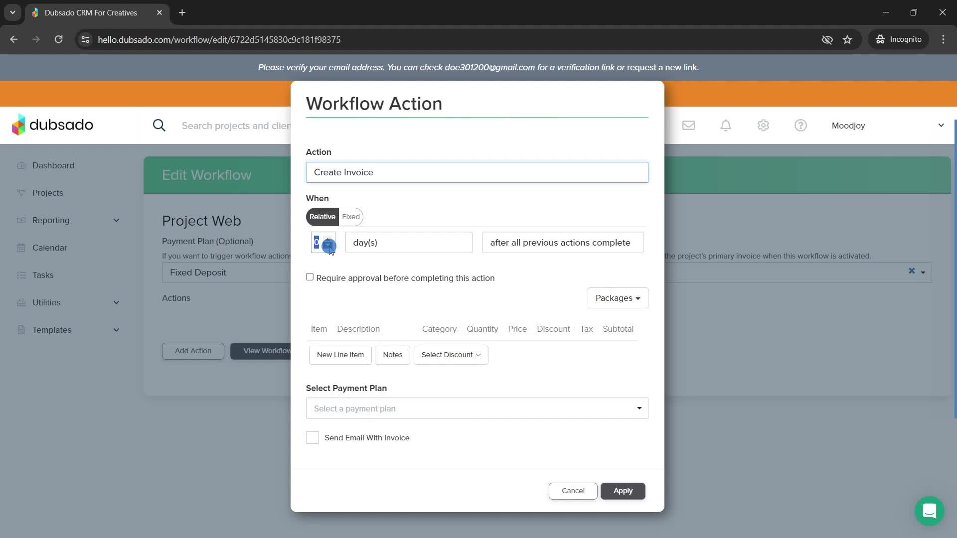 Creating a workflow screenshot