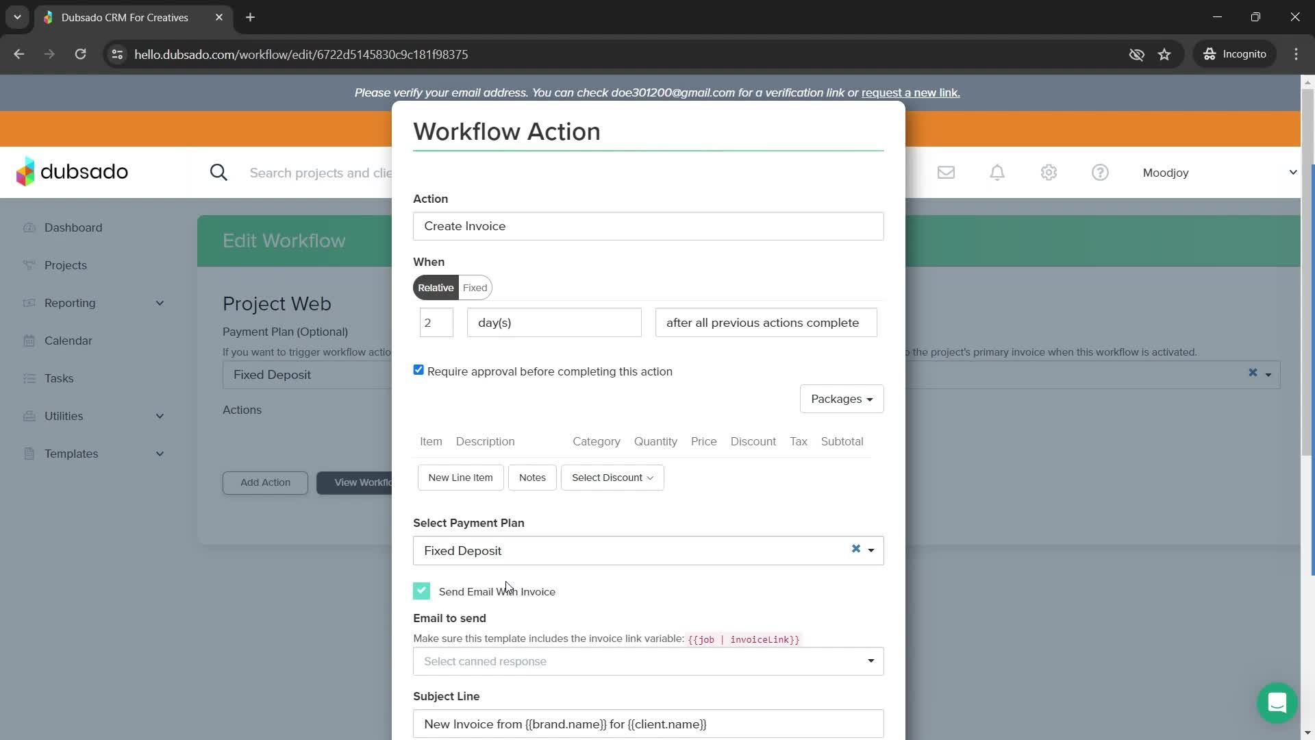 Creating a workflow screenshot