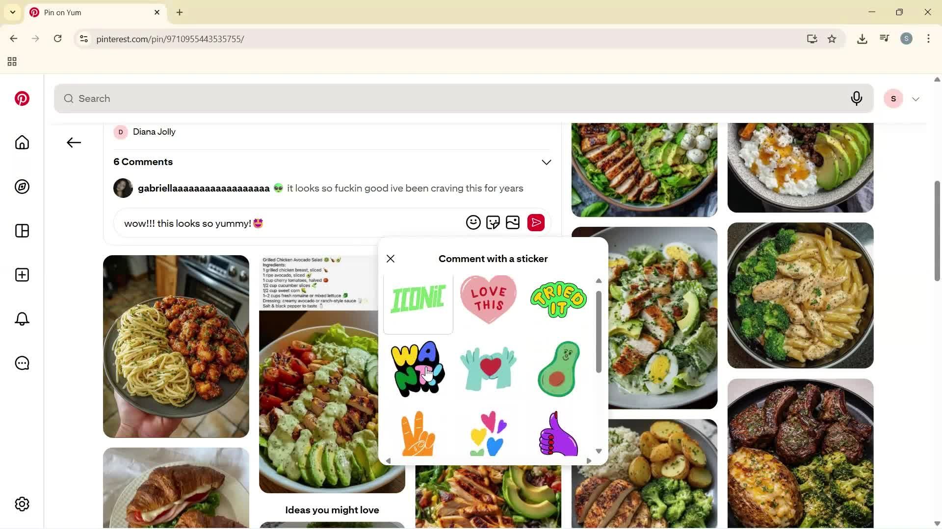 Adding comments screenshot