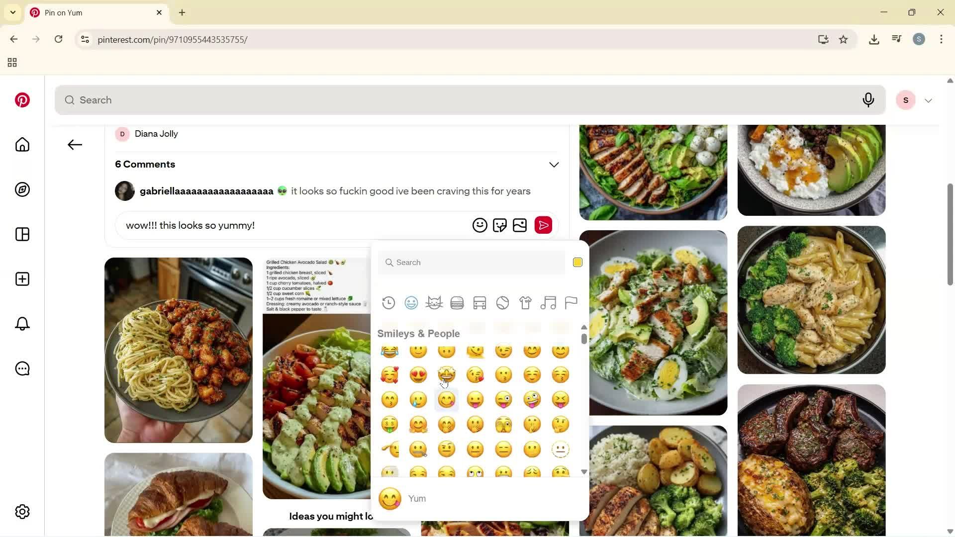 Adding comments screenshot