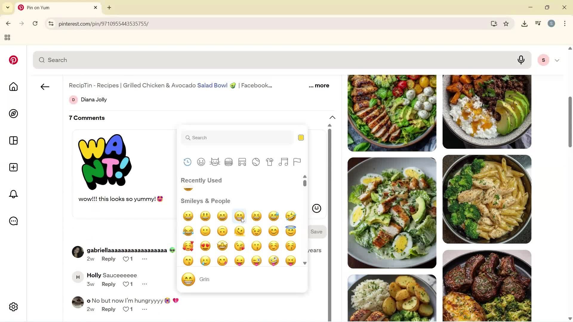 Adding comments screenshot