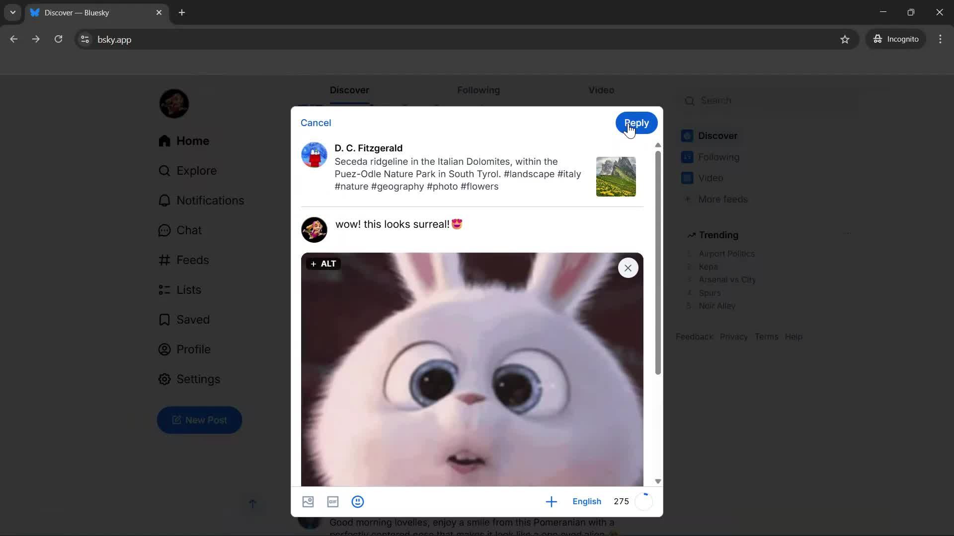 Commenting screenshot
