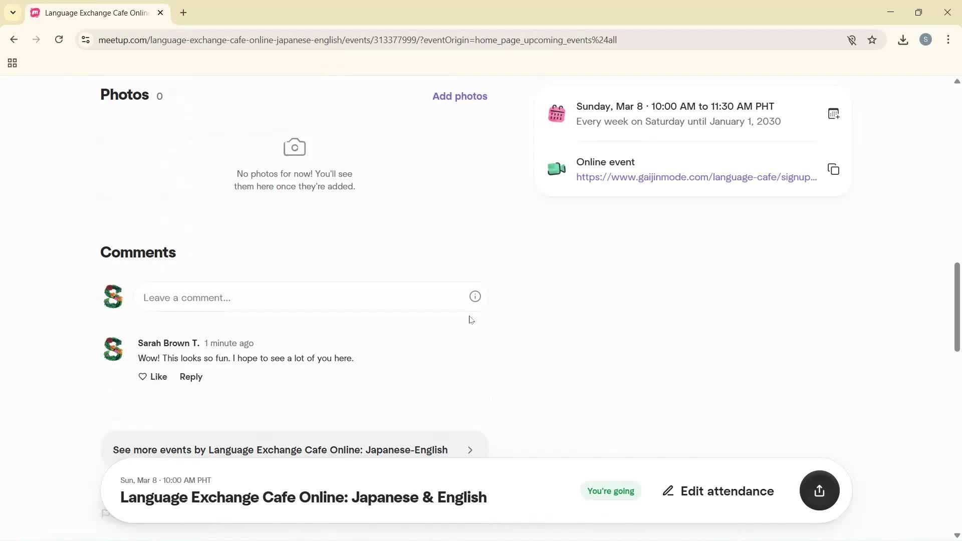 Commenting screenshot