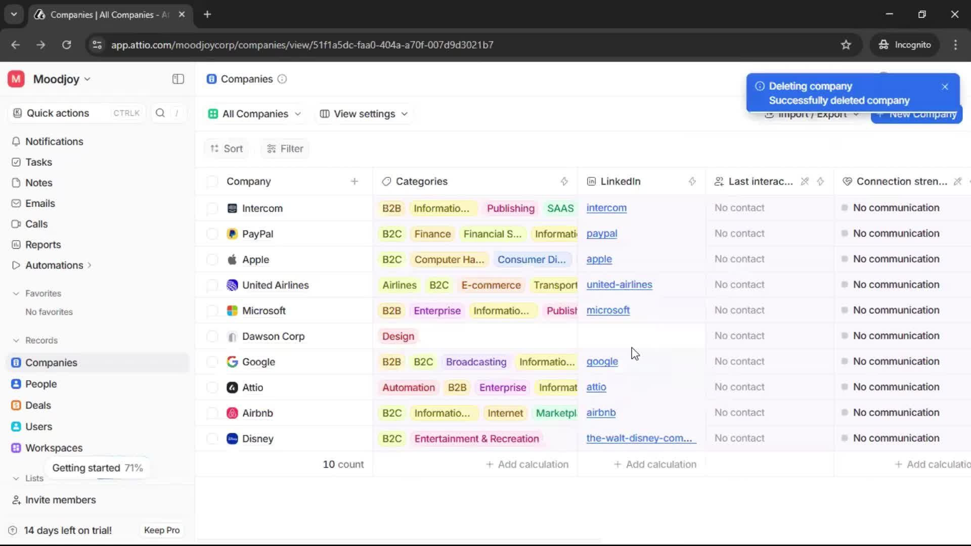 Adding a company on Attio video thumbnail