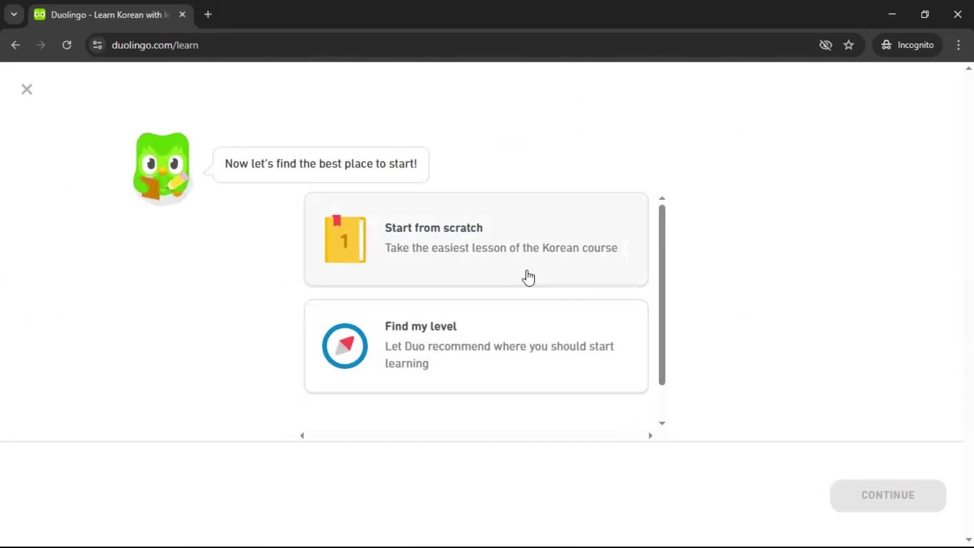 Adding a course screenshot