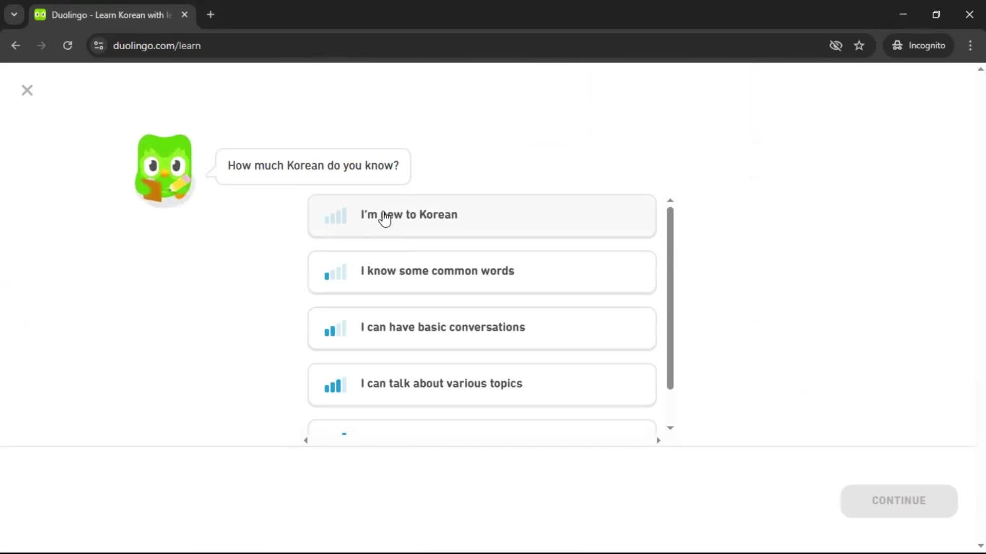 Adding a course screenshot