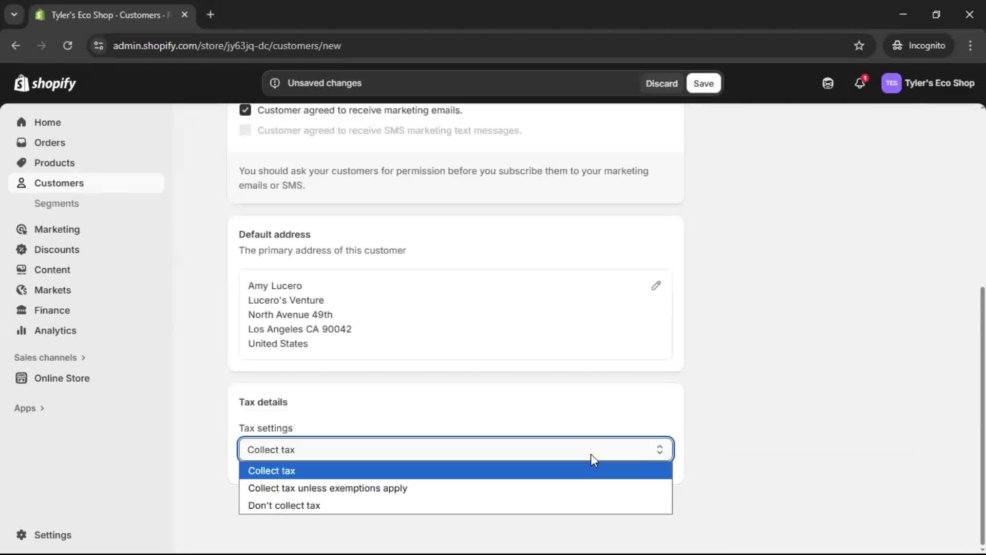 Adding customer to waitlist screenshot