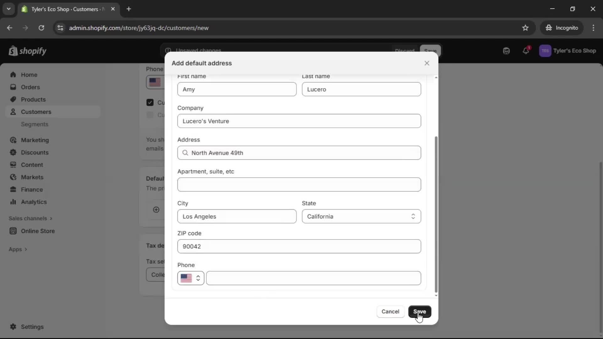 Adding customer to waitlist screenshot