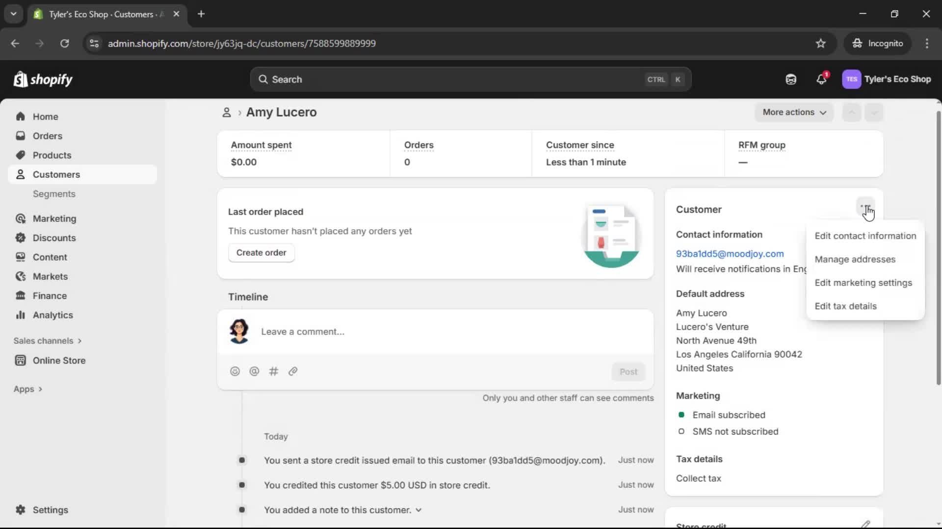 Adding customer to waitlist screenshot
