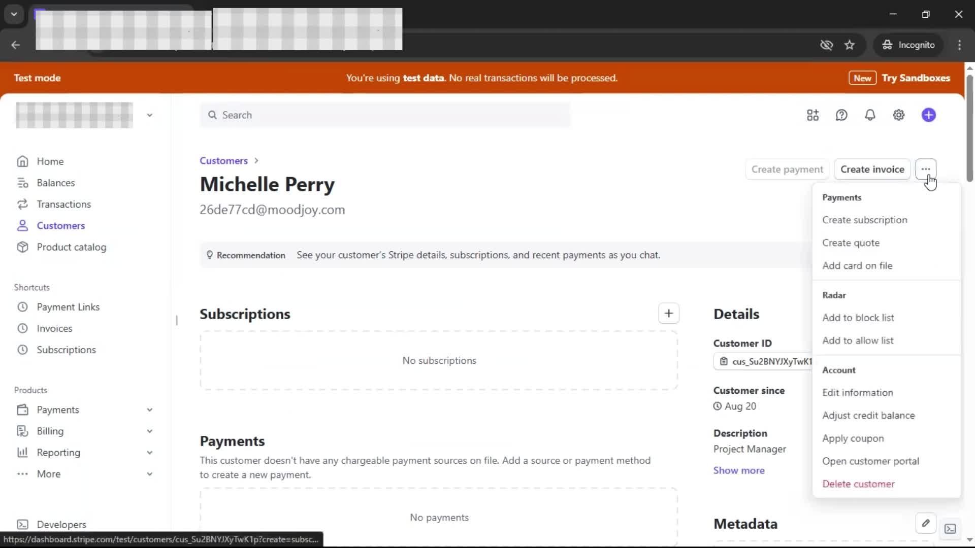 Adding a customer on Stripe video thumbnail
