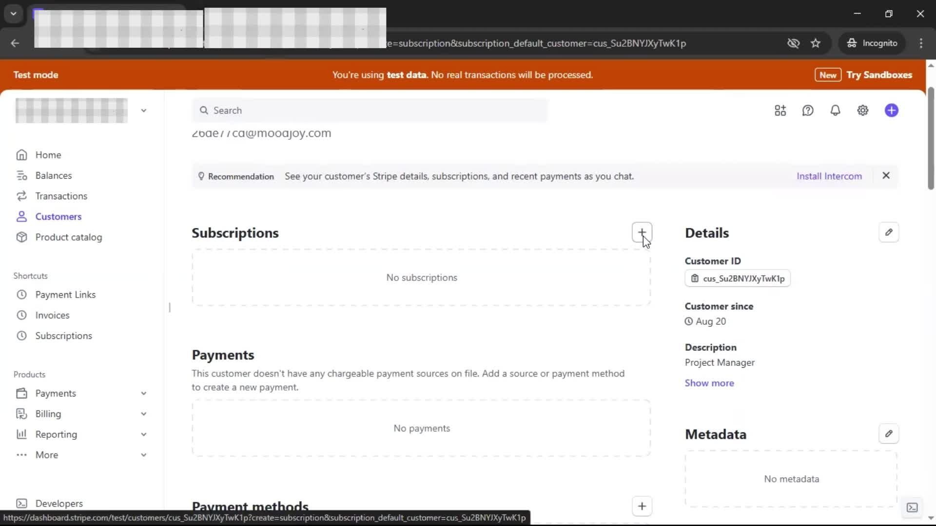 Adding a customer screenshot