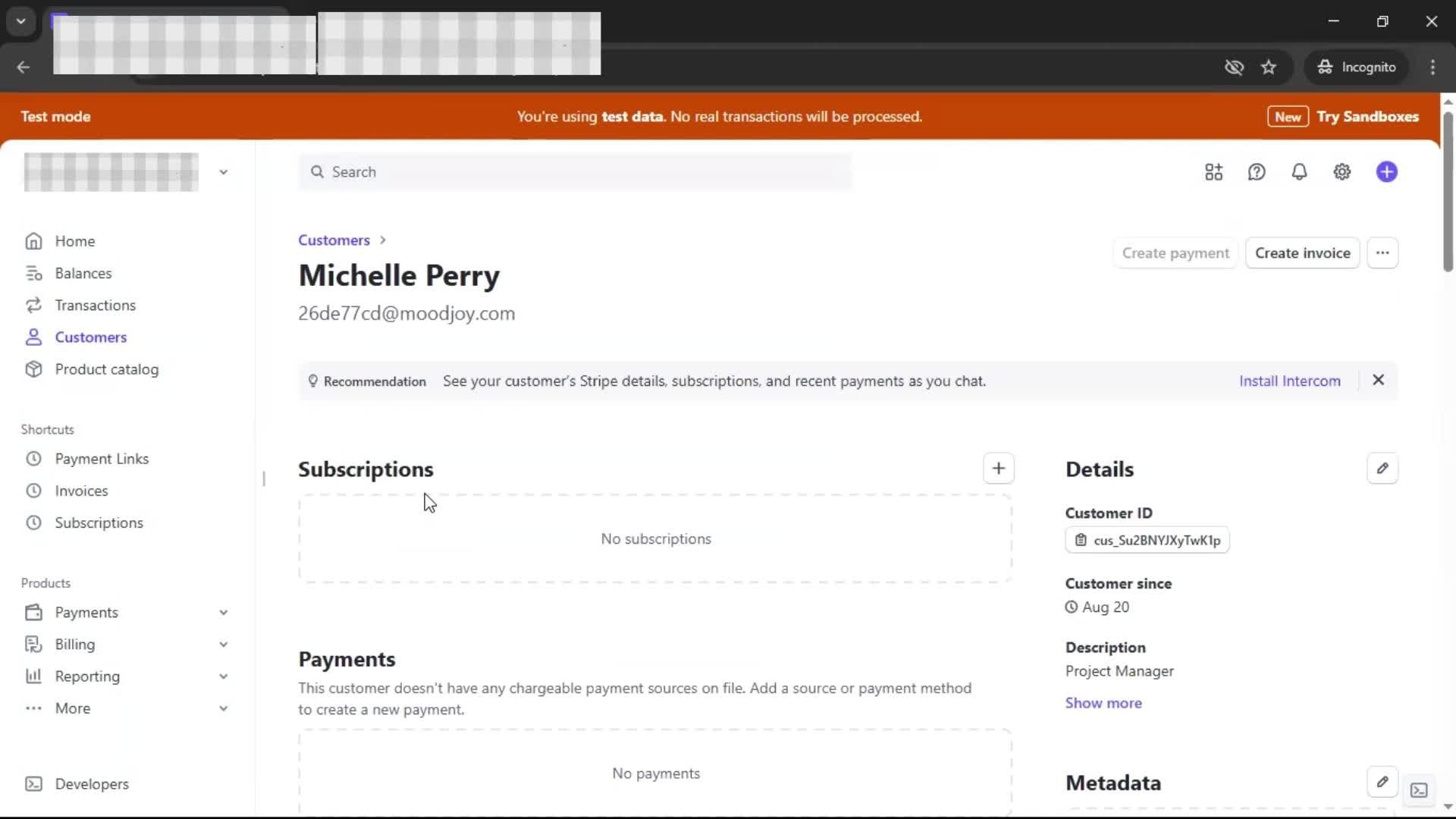 Adding a customer screenshot