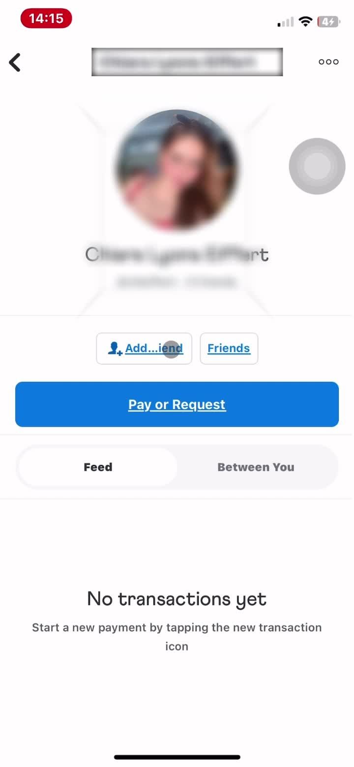 Adding a friend screenshot