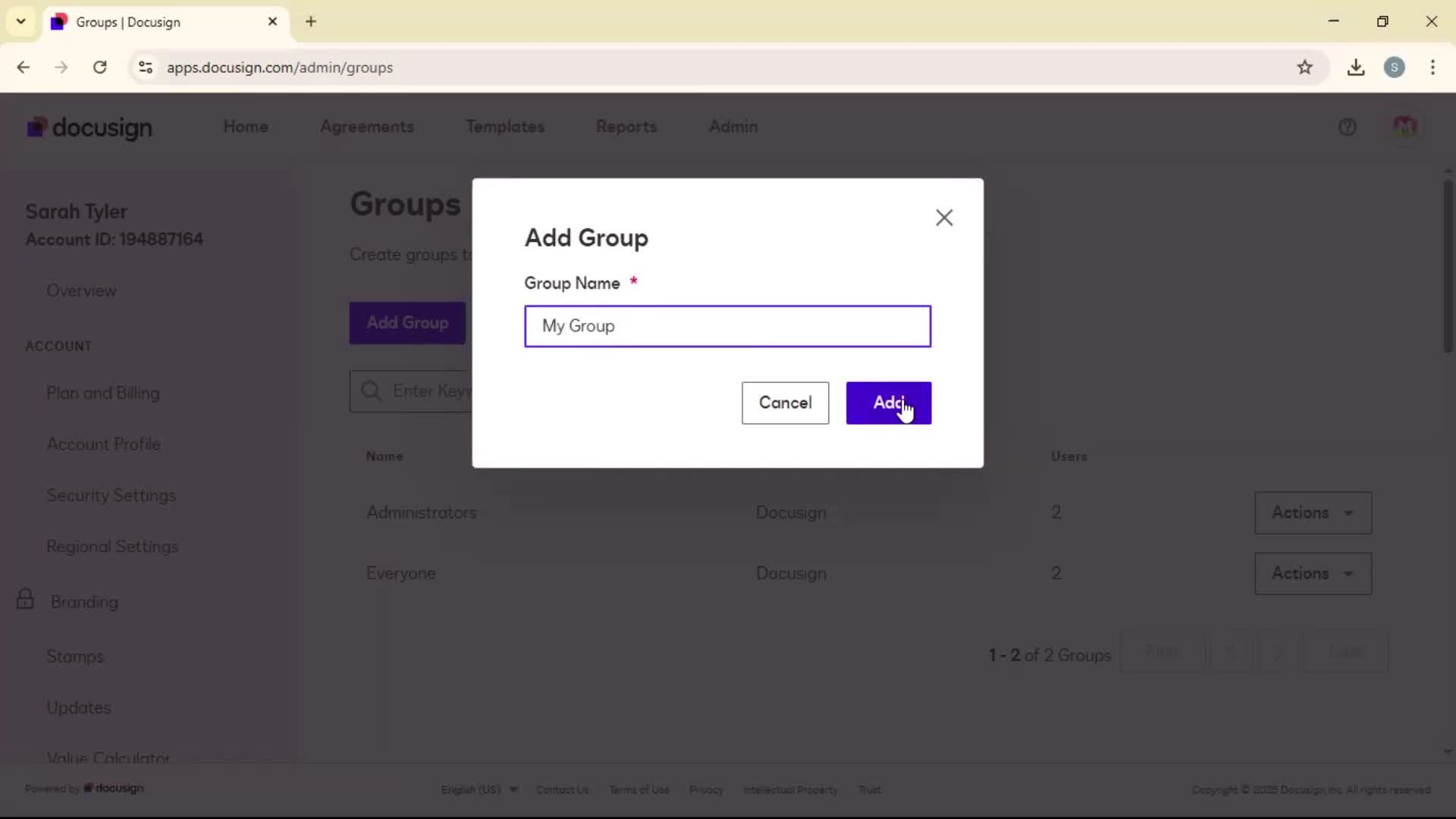 Creating a group screenshot