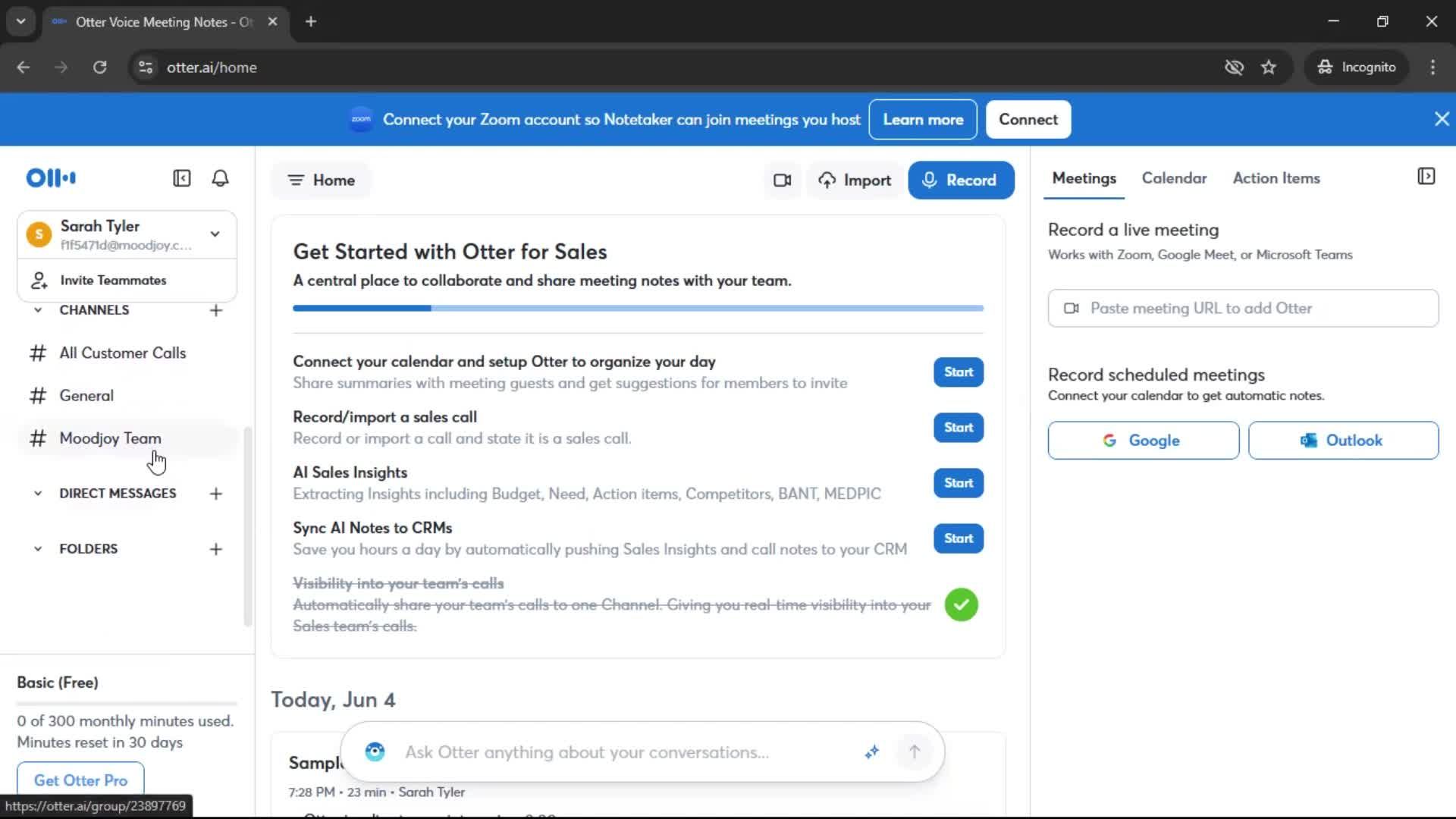 Adding a member screenshot