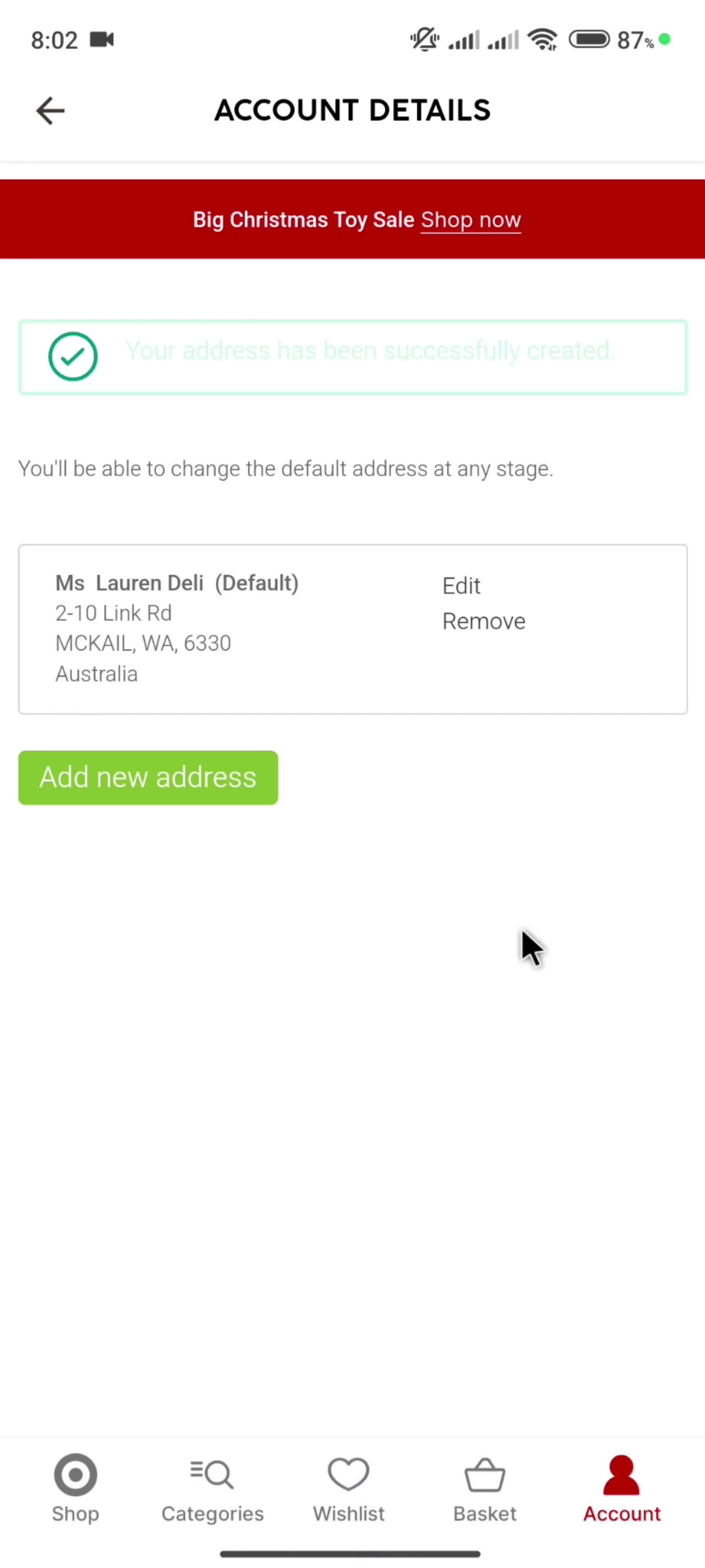 Adding an address on Target video thumbnail