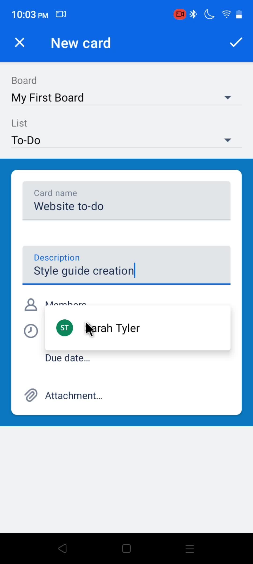 Adding a new card on Trello video thumbnail