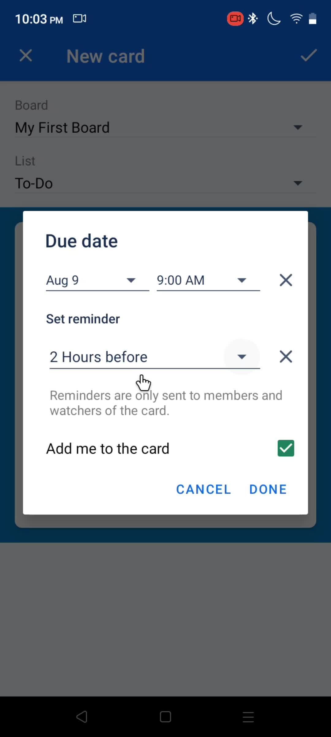 Adding a new card on Trello video thumbnail