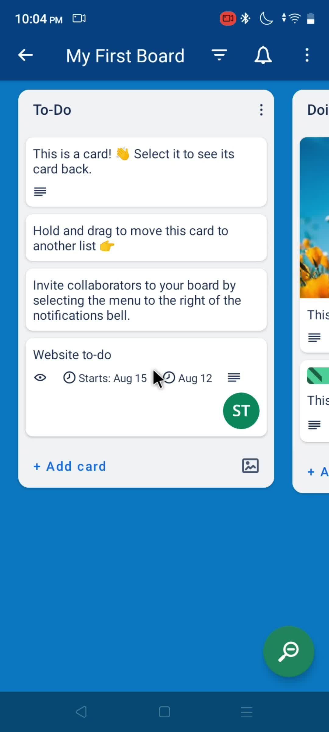 Adding a new card on Trello video thumbnail