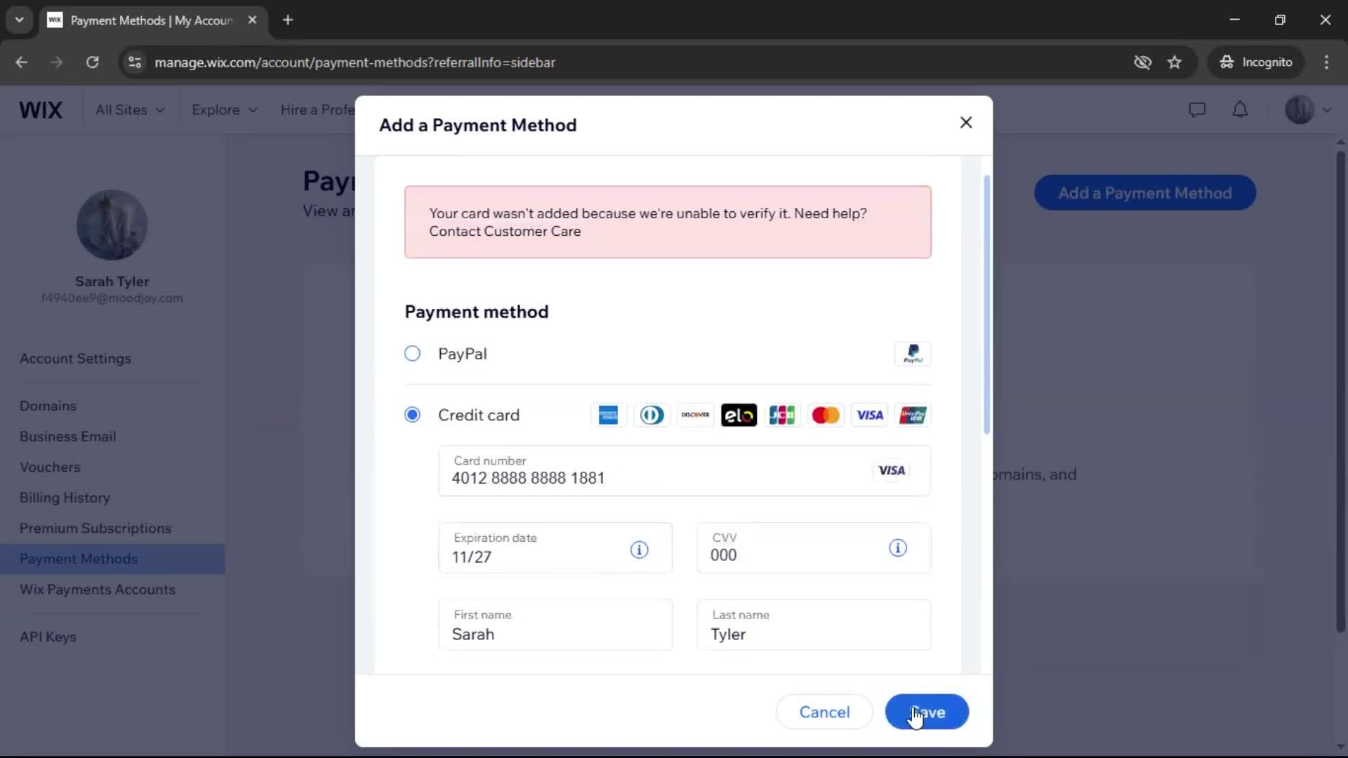 Adding a payment method on Wix video thumbnail