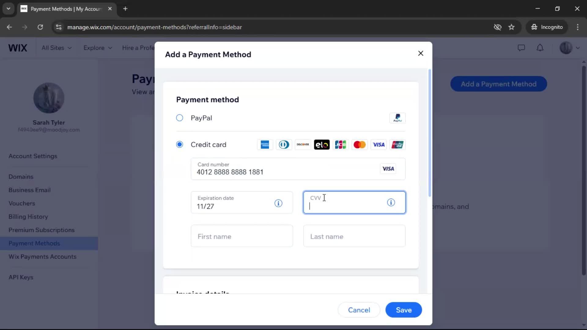 Adding a payment method on Wix video thumbnail