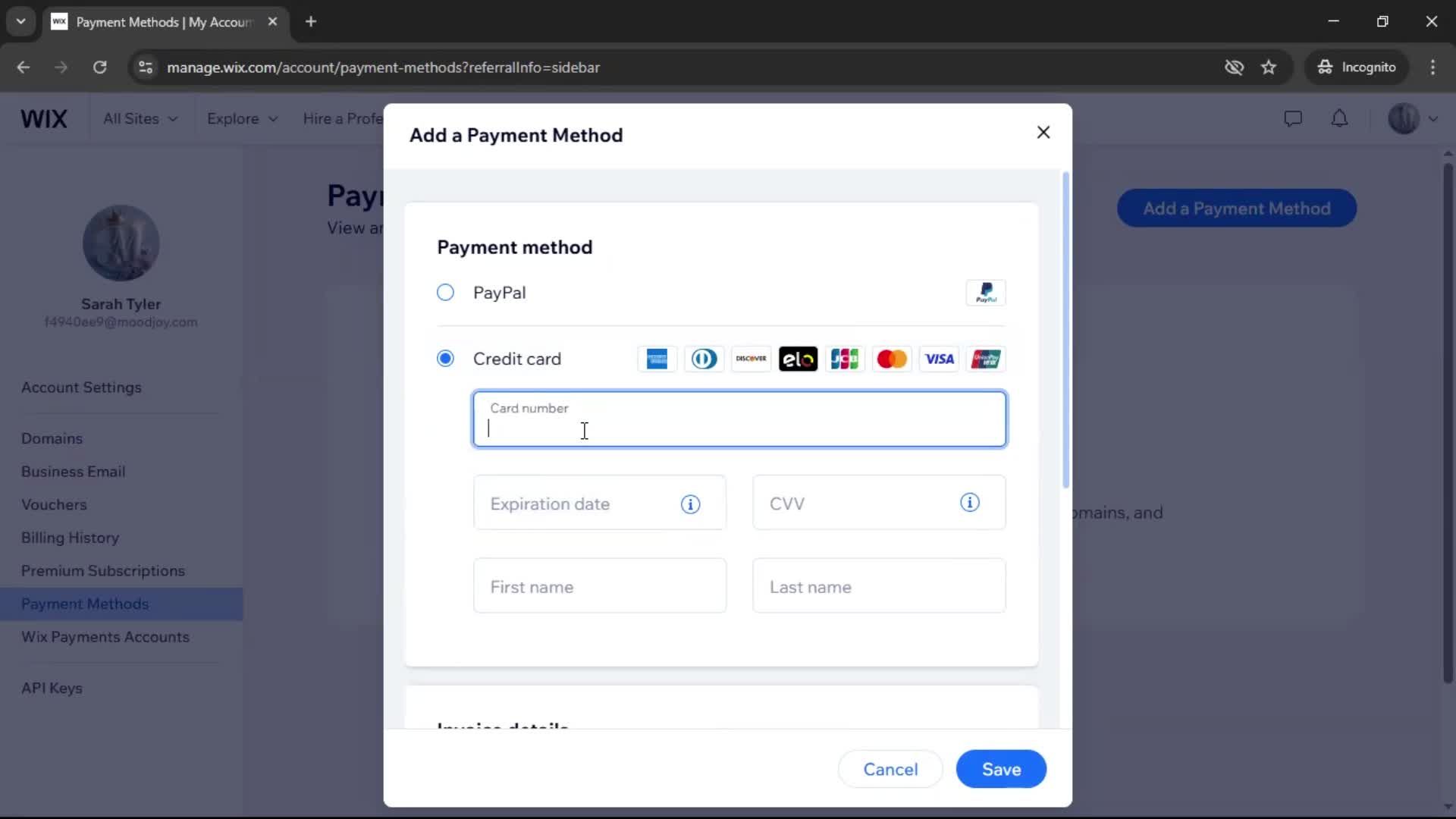 Adding a payment method on Wix video thumbnail