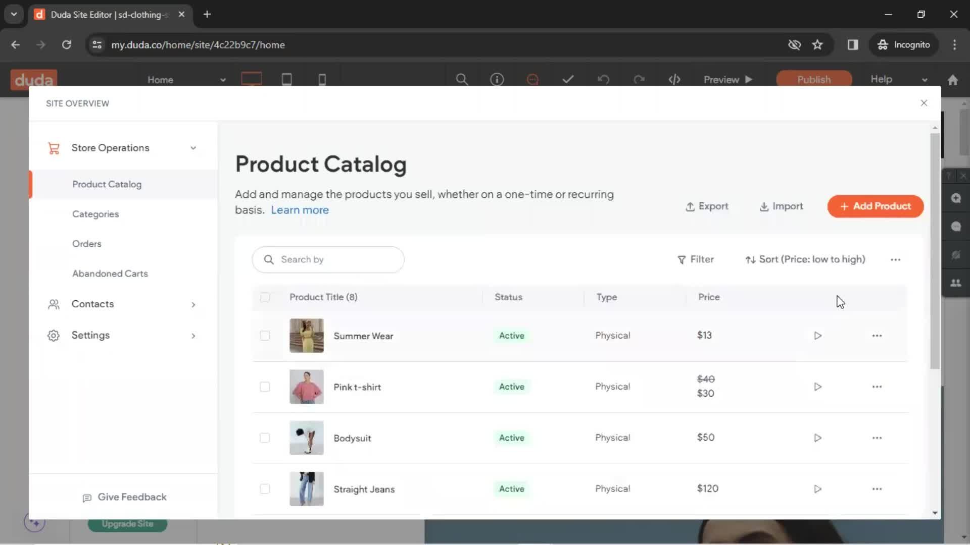 Adding a product screenshot