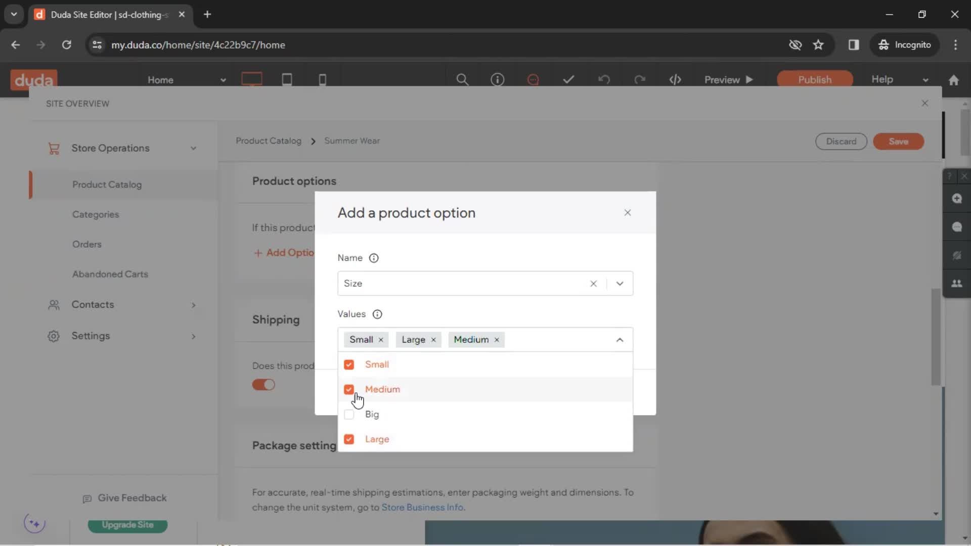 Adding a product screenshot