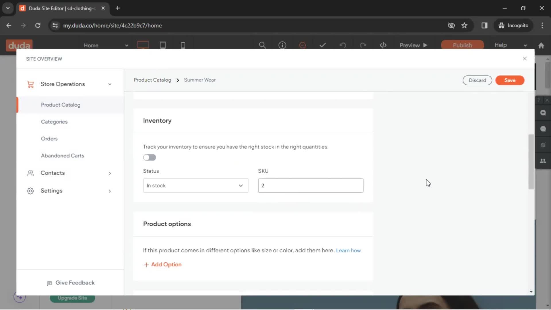 Adding a product screenshot