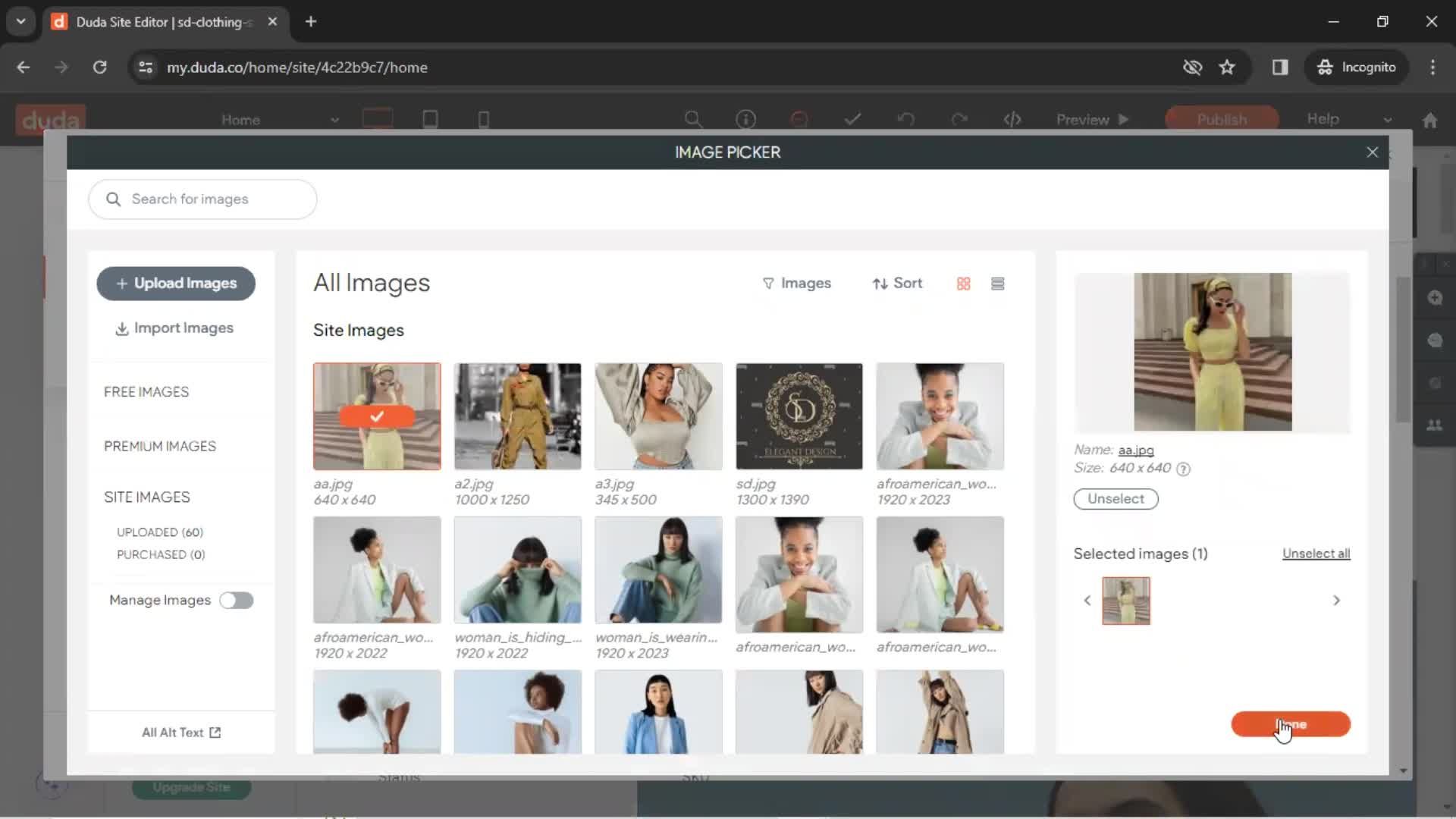 Adding a product screenshot