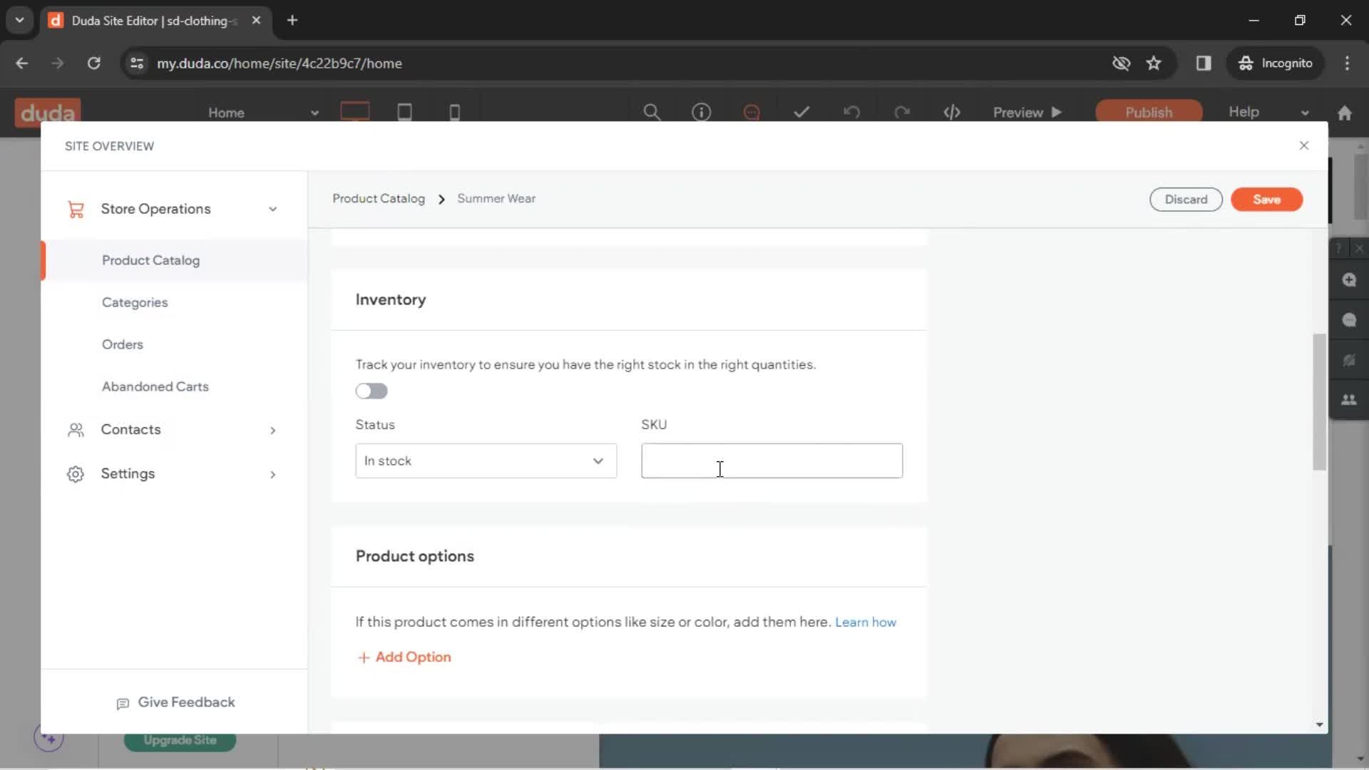 Adding a product screenshot