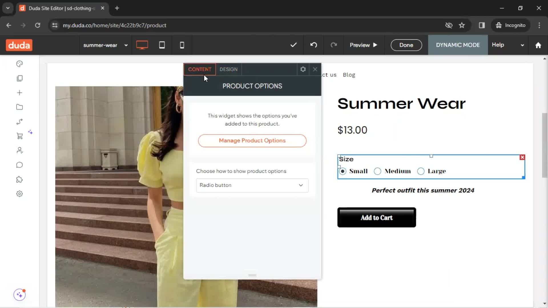 Adding a product screenshot