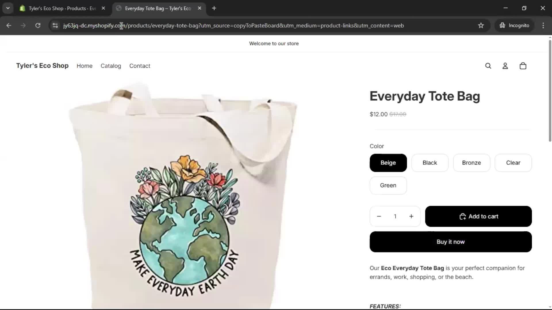 Adding a product screenshot