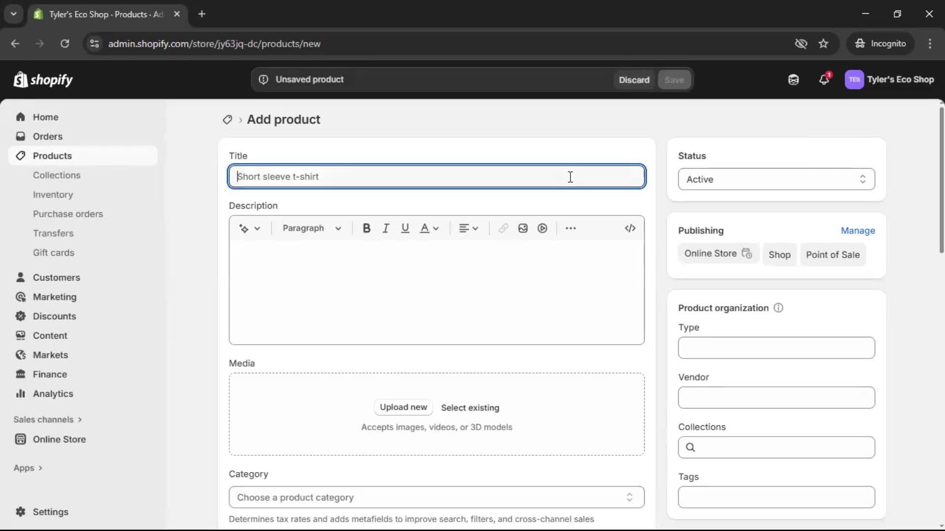 Adding a product on Shopify video thumbnail