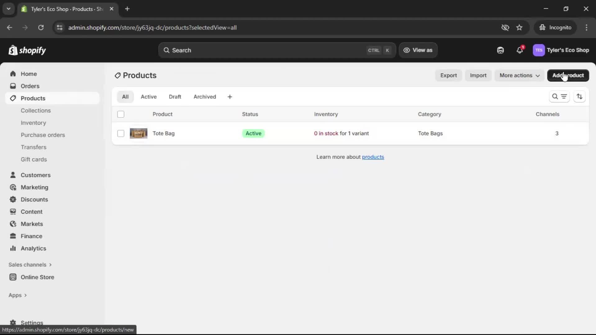 Adding a product on Shopify video thumbnail