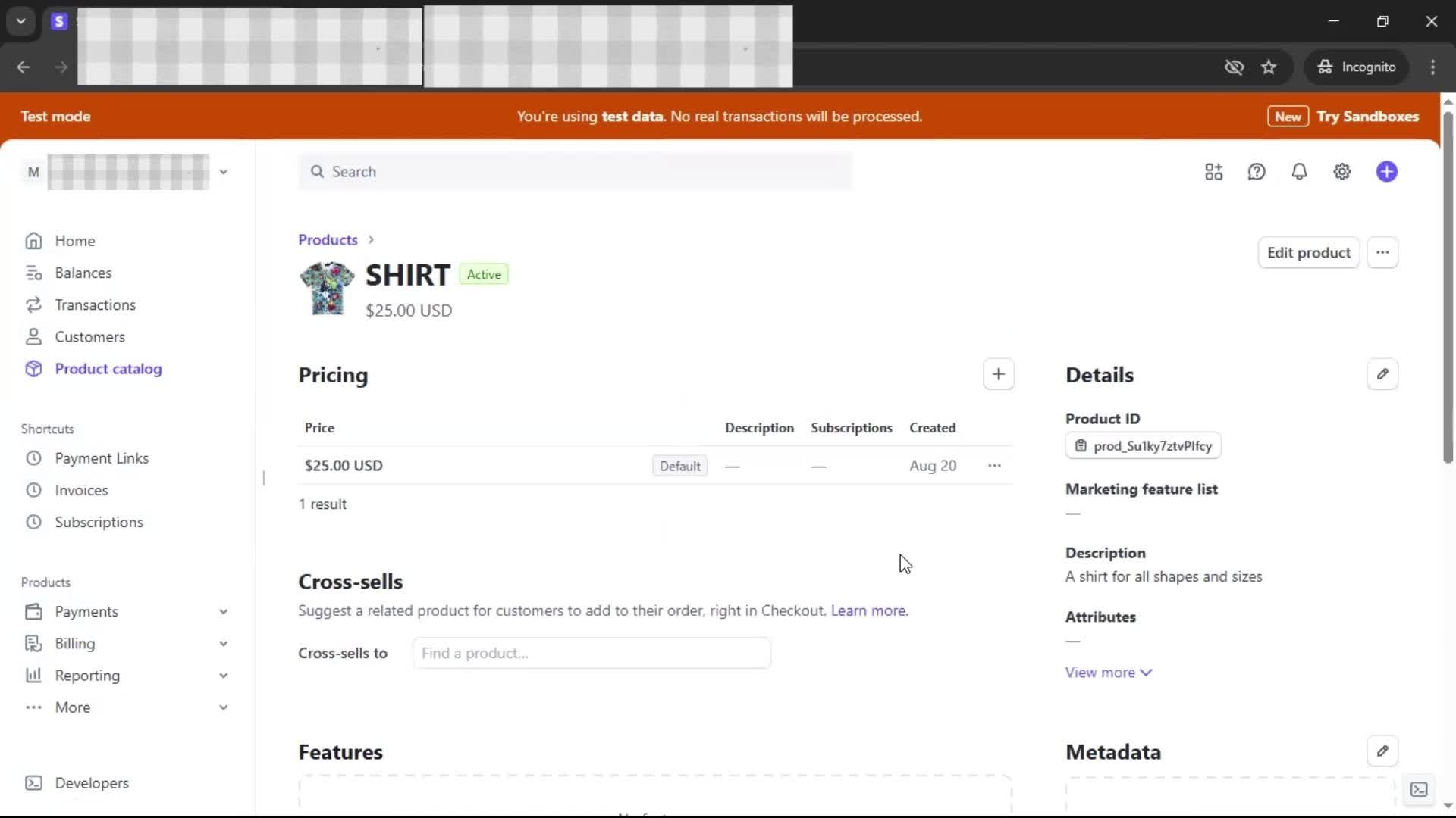 Adding a product screenshot