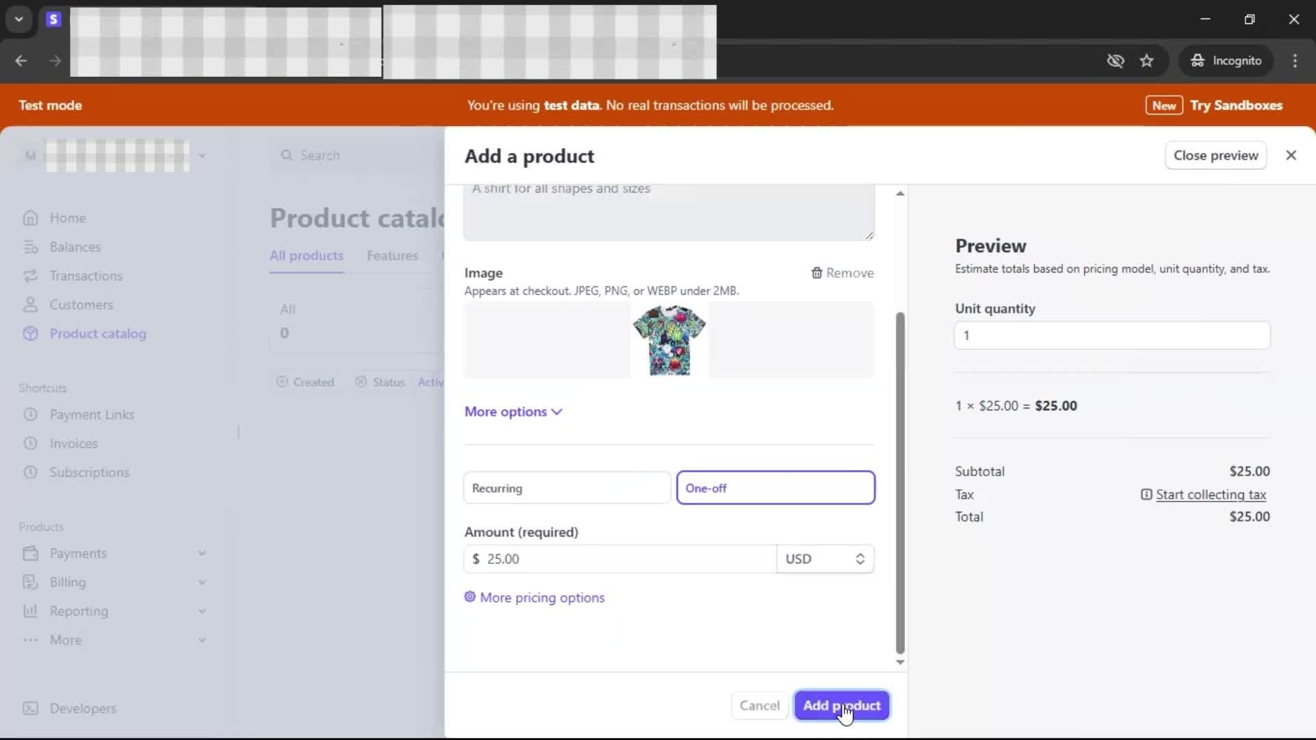 Adding a product screenshot
