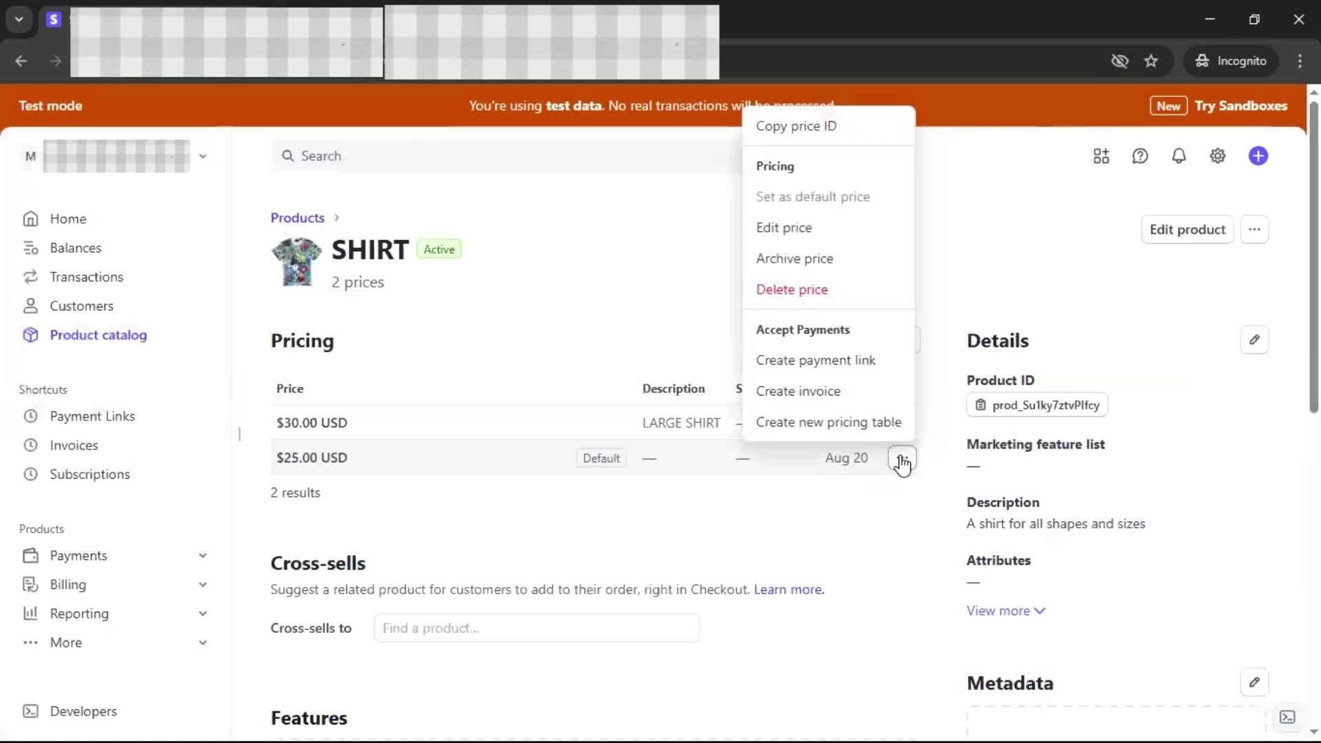 Adding a product on Stripe video thumbnail