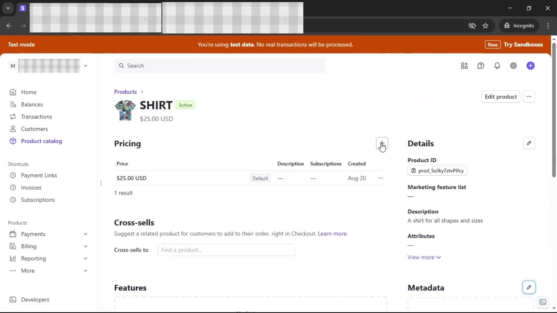 Adding a product screenshot