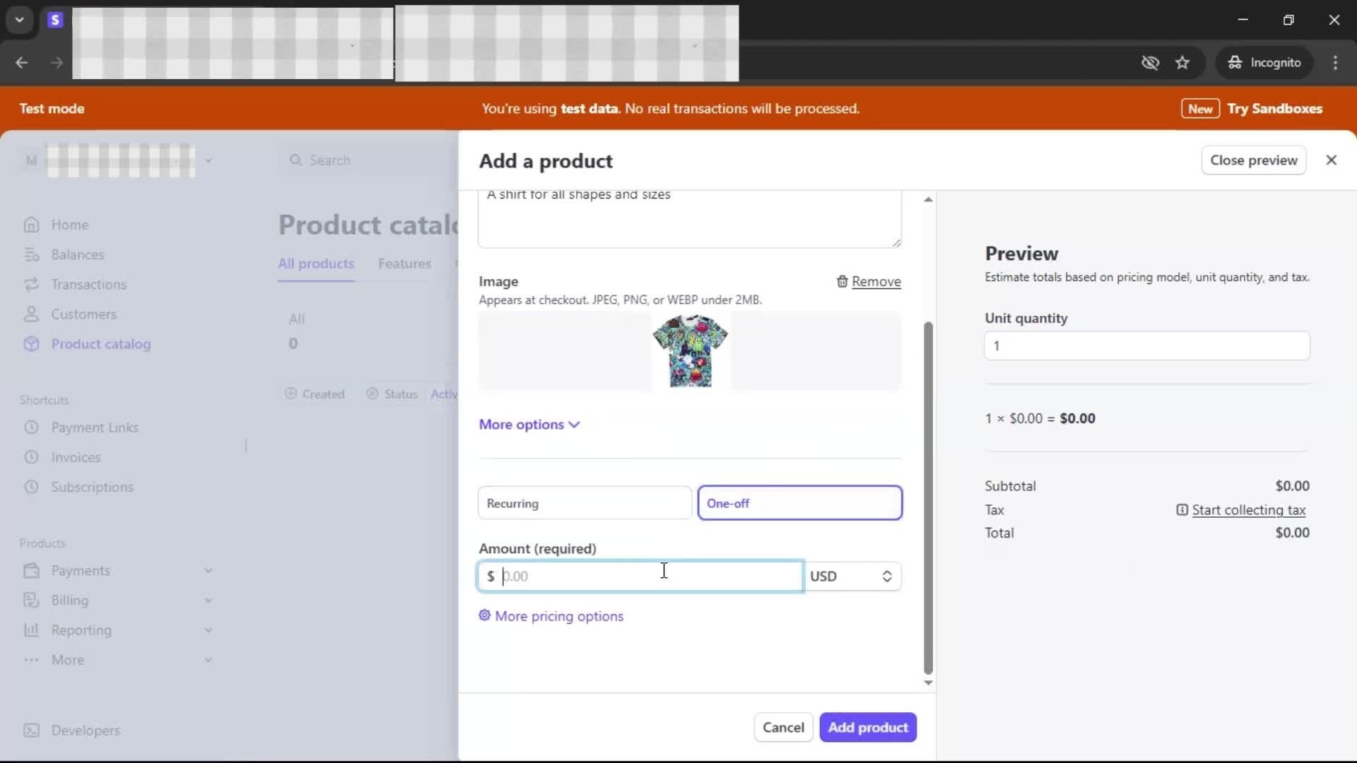 Adding a product screenshot
