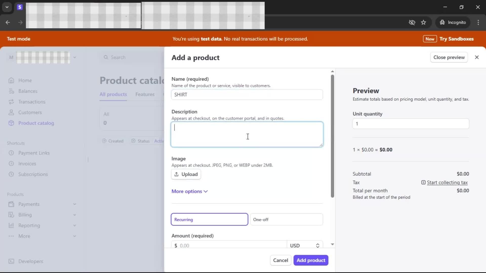 Adding a product on Stripe video thumbnail