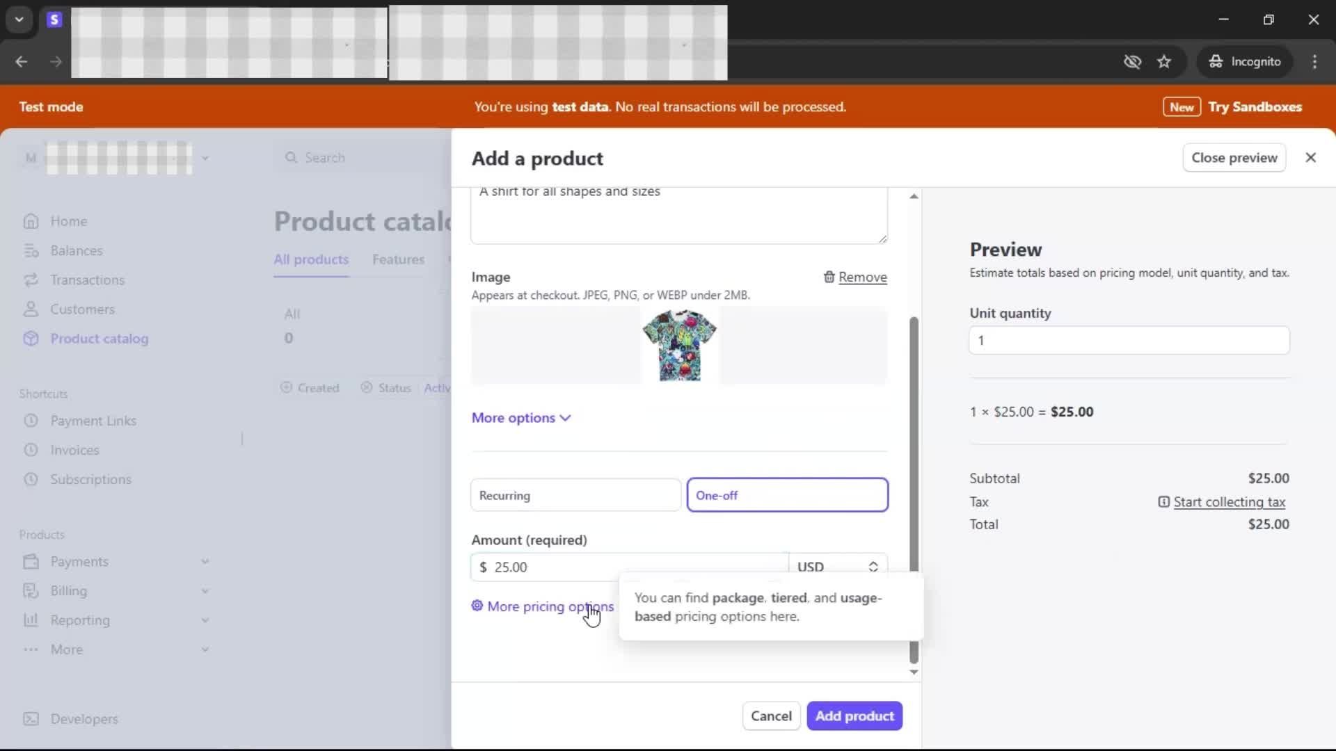 Adding a product screenshot